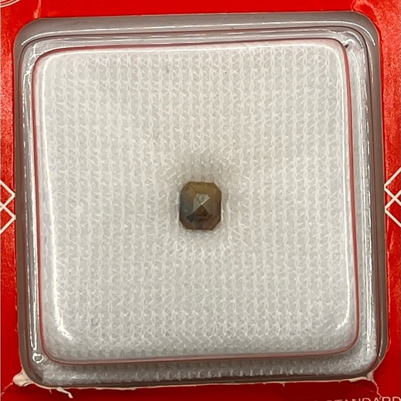 Natural Diamond Rose Cut .86 cts Fancy Orange Yellow Loose Stone Luxury Gift - Picture 3 of 4